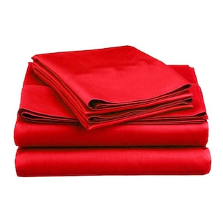 Foto 1 | Foto 1 | Juego De Sabanas Tacto Algodón Suaves Y Duraderas King Size Rojo Kyuden Home