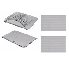 Juego De Sabanas Matrimonial Egipcian Premium Belug 2,800 Hilos 4 Pzs, Gris Claro