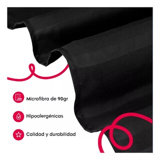 Foto 4 | Foto 4 | Juego De Sábanas Individual Microfibra Ultra Suave Premium Negro