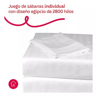 Foto 2 | Foto 2 | Juego De Sábanas Individual Microfibra Ultra Suave Premium Blanco