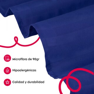 Foto 4 | Foto 4 | Juego De Sábanas Matrimonial 3000 Hilos Egipcian Premium Azul