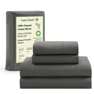 Foto 1 | Foto 1 | Juego De Sábanas Lane Linen, 100% Algodón Orgánico, Tamaño Completo, Color Carbón - Venta Internacional.