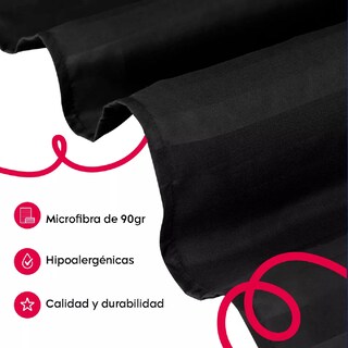 Foto 2 | Foto 2 | Juego De Sábanas Matrimonial 3000 Hilos Egipcian Premium Negro