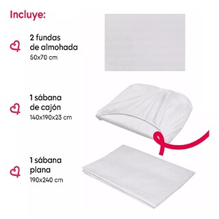 Foto 4 | Foto 4 | Juego De Sábanas Matrimonial 3000 Hilos Egipcian Premium Blanco