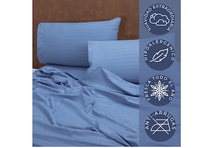 Foto 2 | Foto 2 | Xtellar Juego De Sábanas Matrimoniales Y Fundas De Almohada De Microfibra Con Estampado Elegante