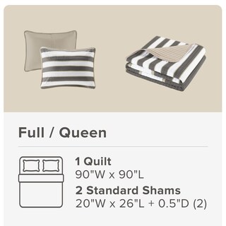 Foto 5 | Foto 5 | Juego De Colcha Comfort Spaces Verone Queen Size, Gris, 3 Piezas - Venta Internacional.