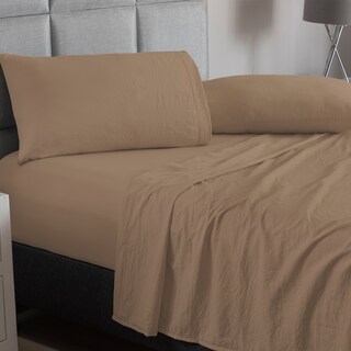 Foto 1 | Foto 1 | Sábanas Con Fundas De Almohada Viasoft Washed King Size Latte 4 Pack