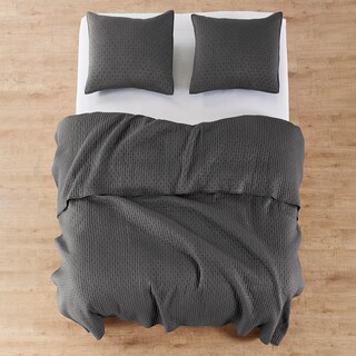 Foto 4 | Foto 4 | Juego De Colchas Levtex Home Cross Stitch Charcoal Queen - Venta Internacional.