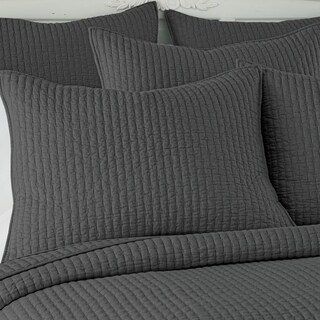 Foto 5 | Foto 5 | Juego De Colchas Levtex Home Cross Stitch Charcoal Queen - Venta Internacional.