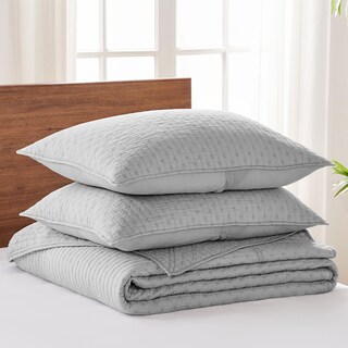 Foto 3 | Foto 3 | Juego De Colchas Levtex Home, Punto De Cruz, Gris Claro, Completo - Venta Internacional.