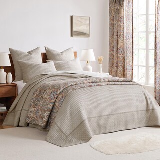 Foto 4 | Foto 4 | Juego De Colchas Levtex Home Cross Stitch Taupe Completo Con 2 Fundas - Venta Internacional.