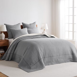 Foto 2 | Foto 2 | Juego De Colchas Levtex Home Cross Stitch Grey Con 2 Fundas - Venta Internacional.