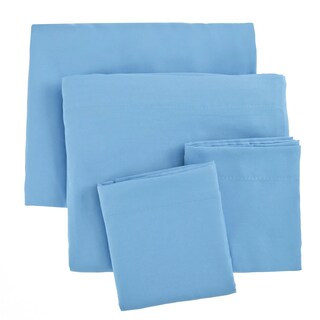 Foto 2 | Foto 2 | Juego De Sábanas Matrimoniales Tacto Suave Diseño Liso- 4 Piezas Eo Safe Imports Esi-20381 Azul