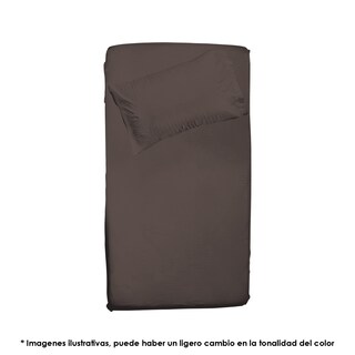 Foto 3 | Foto 3 | Juego De Sabanas Tacto Seda Individuales 3pzs Café