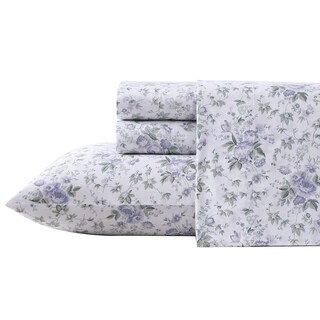 Foto 1 | Foto 1 | Juego De Sábanas Laura Ashley Lilian Purple 100% Algodón Sateen Queen - Venta Internacional.