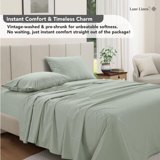 Foto 2 | Foto 2 | Juego De Sábanas Y Fundas De Almohada Lane Linen 100% Algodón Tamaño King - Venta Internacional.