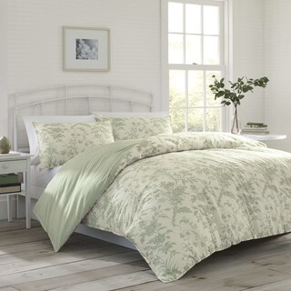 Foto 1 | Foto 1 | Juego De Funda Nórdica Laura Ashley Home Natalie Sage Cotton King - Venta Internacional.