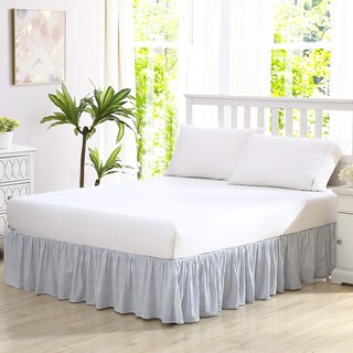 Foto 1 | Foto 1 | Falda De Cama Laura Ashley Home De Algodón Con Volantes Color Azul Talla Completa - Venta Internacional.