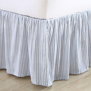 Foto 3 | Foto 3 | Falda De Cama Laura Ashley Home De Algodón Con Volantes Color Azul Talla Completa - Venta Internacional.
