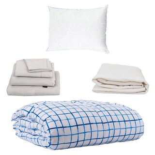 Foto 1 | Foto 1 | Edredón Dicasa Palermo Color Azul + Sábanas Softy Color Azul Individual+ Protector De Colchón + Almohada Oso