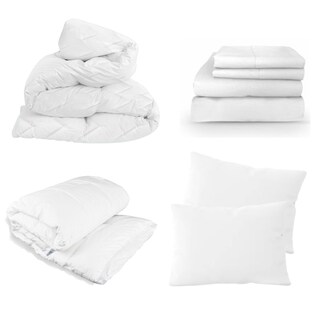 Foto 1 | Foto 1 | Kit Matrimonial Cubre Colchón + Edredón + Juego de Sábanas + 2 Almohadas Stefano Zanni Home Blancos