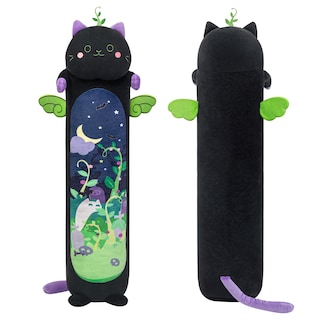 Foto 1 | Foto 1 | Venta Internacional - Almohada Corporal De Felpa Mewaii Long Cat Kawaii Negra De 50 Cm A 135 Cm