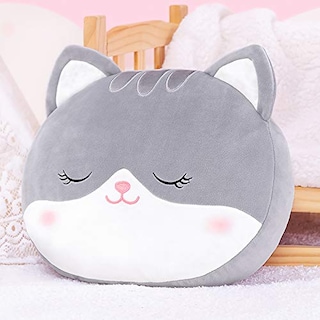 Foto 1 | Foto 1 | Venta Internacional - Almohada De Felpa Con Forma De Gato Para Niños Lazada Grey, 38 Cm