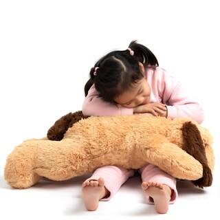 Foto 4 | Foto 4 | Peluche Hollyhome De Peluche Con Forma De Cachorro Grande, 80 Cm, Cejas Claras - Venta Internacional.