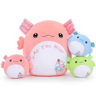 Foto 1 | Foto 1 | Almohada De Peluche Tezituor Axolotl De 16 Pulgadas Con 3 Axolotls Para Bebés - Venta Internacional.