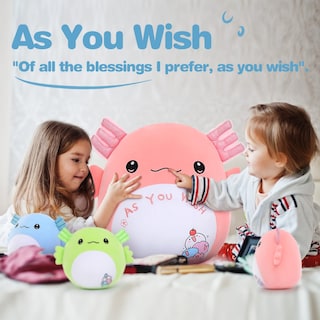 Foto 5 | Foto 5 | Almohada De Peluche Tezituor Axolotl De 16 Pulgadas Con 3 Axolotls Para Bebés - Venta Internacional.