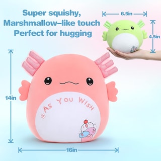 Foto 6 | Foto 6 | Almohada De Peluche Tezituor Axolotl De 16 Pulgadas Con 3 Axolotls Para Bebés - Venta Internacional.