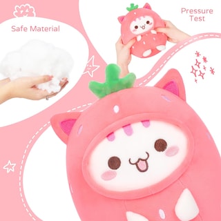 Foto 3 | Foto 3 | Almohada De Peluche Aixini Con Bonito Gato Fresa De 20 Cm - Venta Internacional.