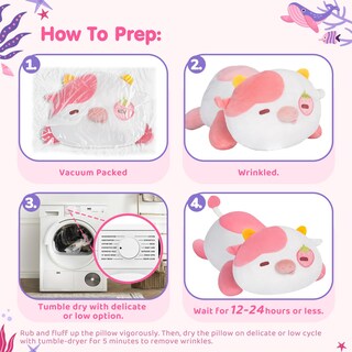 Foto 7 | Foto 7 | Almohada De Felpa Mewaii Cute Strawberry Cow Para Niños Y Niñas 33c - Venta Internacional.