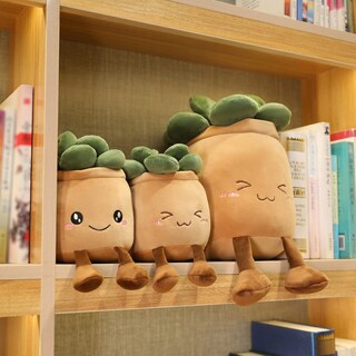 Foto 7 | Foto 7 | Almohada De Peluche Sqeqe Con Forma De Animales De Peluche Y Suculentas, 24 Cm - Venta Internacional.