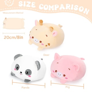 Foto 7 | Foto 7 | Set De Juguetes De Peluche Aixini Para Pandas, Ciervos Y Cerdos, 20 Cm, Supersuaves Para Niños - Venta Internacional.