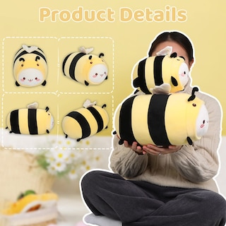 Foto 6 | Foto 6 | Cojín De Peluche Aixini, Bonito Gato Y Abeja, 20 Cm, Juguete De Peluche Kawaii Para Niños - Venta Internacional.