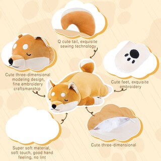 Foto 4 | Foto 4 | Peluche Queekay Shiba Inu Dog De 70 Cm Con Almohada Y Algodón Pp - Venta Internacional.