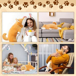 Foto 7 | Foto 7 | Peluche Queekay Shiba Inu Dog De 70 Cm Con Almohada Y Algodón Pp - Venta Internacional.