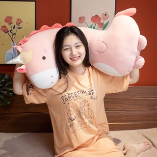 Foto 3 | Foto 3 | Almohada Larga De Felpa Con Diseño De Dinosaurio, Color Verde Peach Cat, Para Niñas Y Niños - Venta Internacional.