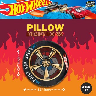 Foto 3 | Foto 3 | Cojín Decorativo Franco Hot Wheels Redondo De 14 Cm - Venta Internacional.