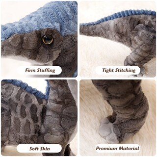 Foto 5 | Foto 5 | Juguete De Peluche Con Dinosaurolophus, Dinosaurolophus, 16 Pulgadas, Auluda, Gris - Venta Internacional.