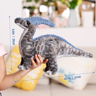 Foto 7 | Foto 7 | Juguete De Peluche Con Dinosaurolophus, Dinosaurolophus, 16 Pulgadas, Auluda, Gris - Venta Internacional.