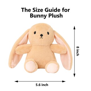 Foto 6 | Foto 6 | Almohada De Peluche Sqeqe Bunny Plushie Para Niños De 20 Cm, Color Caqui - Venta Internacional.