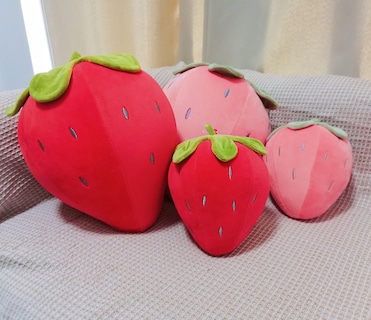 Foto 6 | Foto 6 | Juego De Almohadas De Felpa Xixisa Strawberry Para Niños Y Niñas - Venta Internacional.