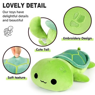 Foto 4 | Foto 4 | Almohada Onsoyours De Peluche Con Forma De Tortuga Y Salamandra, 33 Cm - Venta Internacional.