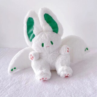 Foto 2 | Foto 2 | Cojín De Peluche Con Forma De Gato Melocotón Con Forma De Conejito Murciélago, 30 Cm, Blanco, Para N - Venta Internacional.