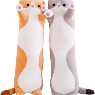 Foto 4 | Foto 4 | Almohada De Peluche Para Gatos De 70 Cm, 50 Cm, 90 Cm, Marrón Y Gris - Venta Internacional.