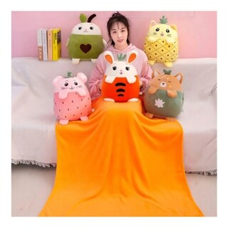 Foto 5 | Foto 5 | Almohadas Cálidas De Felpa Con Diseños De Mantas De Frutas, 35 Cm - Venta Internacional.