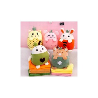 Foto 2 | Foto 2 | Almohadas Cálidas De Felpa Con Manta Kiwis De 35 Cm De Altura Y 28 Cm De Ancho - Venta Internacional.