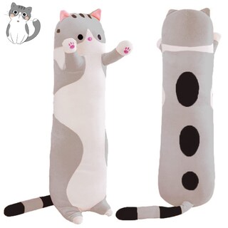 Foto 1 | Foto 1 | Almohada de Felpa Snowolf Gris Cat Soft de 110 cm para Niños - Venta Internacional